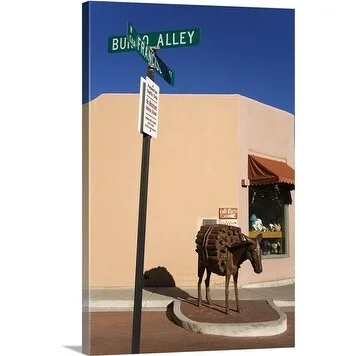 Richard Cummins Premium Thick-Wrap Canvas entitled Statue on a Street Corner, Santa Fe, New Mexico